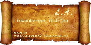 Liebenberger Aléna névjegykártya
